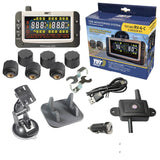 Truck System Technology (TST) TST-507-RV-6-C Tire Pressure Monitoring System - TPMS; 507 Series; For Use On Rubber Or Metal Valve Stems And For RV And Trailer Applications; 6 Cap Sensors; 3-1/2 Inch TST Wide Screen Color Display; With Audio And Visual Alerts; With Two Installation Wrenches/ Rubber Display Mount/ Suction Cup Display Mount/ USB And 12 Volt Charging Capabilities/ Detailed User Manual/ One 507 Repeater
