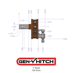 
   Gen-Y Hitch GH-1623 MEGA-DUTY Trailer Hitch Ball Mount