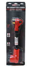 Valterra A10-3050FHVP Power Cord Adapter -  Mighty Cord ™ -  For Connecting RV Power Inlet To Standard Power Source -  30 Amp Male To 50 Amp Female -  30 Amp -  12 Inch Dog Bone -  Non Locking -  Not Waterproof -  Without Lighted Ends -  Without Handle