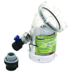 Valterra F02-4100 Sewer Hose Reverse Flush Valve -  RV Hydroflush -  Use To Break Up Plugged Tanks And Clean Tank/ Pipe/ Valve and Drain Hose -  With 45 Degree Adapter/ Internal Backflow Preventer and Removable Anti-Siphon Valve