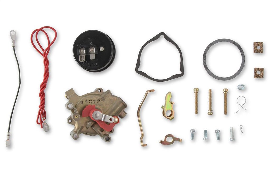 Holley Performance 45-223 Carburetor Choke Conversion Kit; Hot Air/Manual Choke to Automatic/Electric Choke; For Use With Holley Carburetors With Internal Vacuum Source; With All Necessary Components With Natural Finish