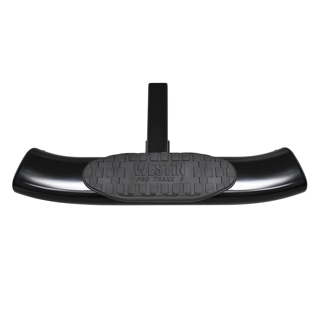 WESTIN - Truck Step; PRO TRAXX ®; Hitch Mount; Fits 2 Inch Receivers; 5 Inch Oval Tubular Step; Non Extendable; Stationary; Powder Coated; Black; Steel - 21-50015