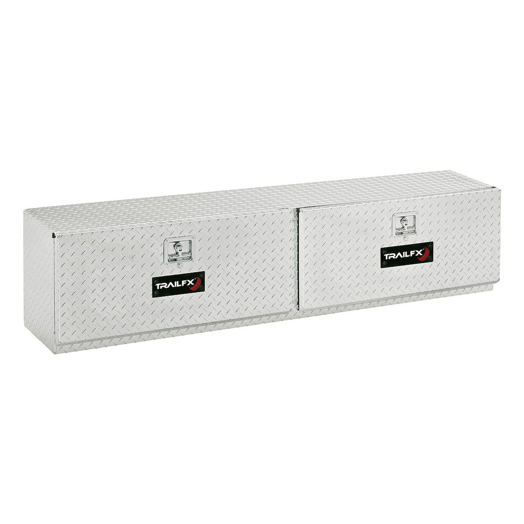 TrailFX 170721 Tool Box -  Top Mount -  2 Door -  Diamond Tread -  Bright -  Polished 16 Gauge Aluminum -  72 Inch Length x 13-1/4 Inch Width x 17 Inch Height -  9.4 Cubic Foot Capacity