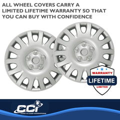 Coast2Coast: IWCB883916S Wheel Cover -  16 Inch -  14 Spoke -  Silver -  Plastic -  Set Of 4 -  Standard Leg