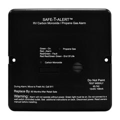 MTI Industry 45-742-BL Carbon Monoxide/ Propane Leak Detector; Safe-T-Alert ™; Detects Both LP And CO Gas; Alerts To Leak With Beeping; With LED Indicator; Flush Mount; 12 Volt Hardwired; Black
