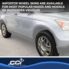 Coast2Coast: IWCIMP75X Wheel Skin -  IMPOSTOR ® -  17 Inch -  5 Spokes -  Snap-On -  Plated -  Chrome -  ABS Plastic -  Set Of 4