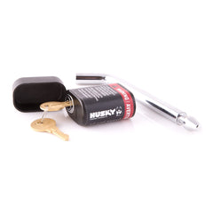 HUSKY TOWING - Trailer Hitch Pin; Bent Pin; 1/2 Inch Diameter; Use With 1-1/4 Inch Receiver; Rated TO 3500 Pound Maximum Load; Locking; With Dust Cap; Single; Includes 2 Keys - 33165