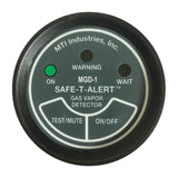 MTI Industry MGD-1 Boat Monitoring System; Safe-T-Alert ™; For Detecting Gas Fume/ Fire/ Flood With Alarm And Monitoring Bilge Pump Activity; Fits 2-1/8 Inch In Dash Panel; In Dash Mount; 12 Volt DC Power Supply; Black