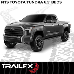 TrailFX 701N Bed Mat -  TFX Bed Mats -  Direct-Fit -  Drop-In -  Without Raised Edges -  Textured Pebble Surface Design -  Black -  Rubber -  Tailgate Liner/ Mat Not Included