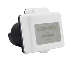 Hughes Auto SV50API-W Power Inlet Port; SafeView™; Manual Power Disconnect; 50 Ampere; 120 Volt; -20 To 65 Degree Celsius Working Temperature/ -40 To 85 Degree Celsius Storage Temperature; White; Nickel Plated Contacts; Twist Lock Design; ETL Certified; With Water Resistant Cover And Halo Status Light