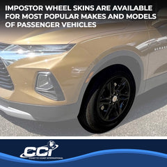 Coast2Coast: IWCIMP438BLK Wheel Skin -  IMPOSTOR ® -  18 Inch -  6 Split Spokes -  Snap-On/Center Retention -  Painted -  Gloss Black -  ABS Plastic -  Set Of 4