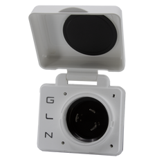 Hughes Auto SV30API-W Power Inlet Port; SafeView™; Manual Power Disconnect; 30 Ampere; 120 Volt; -20 To 65 Degree Celsius Working Temperature/ -40 To 85 Degree Celsius Storage Temperature; White; Nickel Plated Contacts; Twist Lock Design; ETL Certified; With Water Resistant Cover And Halo Status Light