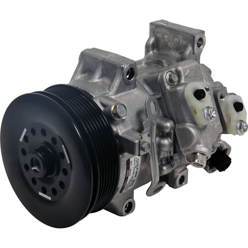 Denso 471-1632 - Air Conditioner Compressor; OE-Replacement; Uses R134A Refrigerant; With 115 Millimeter Diameter Clutch And OE-Specified Oil; Serpentine Belt Pulley