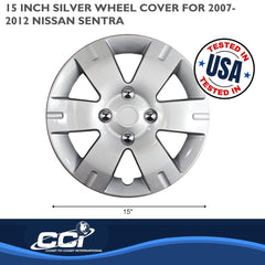 Coast2Coast: IWC43615S Wheel Cover -  15 Inch -  6 Spoke -  Silver -  Plastic -  Set Of 4 -  Standard Leg