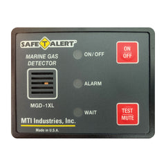 MTI Industry MGD-1XL Boat Monitoring System; Safe-T-Alert ™; For Detecting Gas Fume/ Fire/ Flood With Alarm And Monitoring Bilge Pump Activity/ Bilge Water Level/ High Heat; Surface Mount; 12 Volt DC Power Supply; 3-1/4 Inch Width x 2-3/4 Inch Height x 3/4 Inch Depth; Black; With 20 Foot Connector Wire And Sensor Block