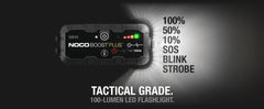 Noco GB40 Battery Portable Jump Starter; Boost Plus; 12 Volt Lead-Acid Batteries; 1000 Amp Peak; Up To 20 Jump Starts Per Charge; With Reverse Polarity Protection; With Ultra-Bright Dual LED Flashlight With 7 Modes; Micro USB Input/ USB Output Conection; With Jumper Cable With HD Clamps/ 12 Volt Car Charger/ Micro USB Cable/ Microfiber Storage Bag/ Safety And Warranty Information