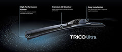 Trico Products Inc. 13-190 Windshield Wiper Blade -  Ultra ® -  OE Replacement -  19 Inch Length -  All Weather