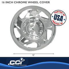Coast2Coast: IWC13416C Wheel Cover -  16 Inch -  5 Directional Spoke -  Chrome Plated -  Plastic -  Set Of 4