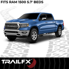 TrailFX 635N Bed Mat -  TFX Bed Mats -  Direct-Fit -  Drop-In -  Without Raised Edges -  Textured Pebble Surface Design -  Black -  Rubber -  Tailgate Liner/ Mat Not Included