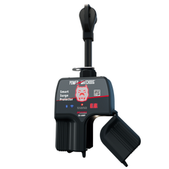 Hughes Auto PWD50W Surge Protector; Power Watchdog Gen II; Used To Monitor Volts/ Amps/ Watts Live On Phone And Detects High Voltage/ Low Voltage/ Open Ground/ Open Neutral/ Over Current; Portable; 50 Ampere Operating Current/ 120 Volt Operating Voltage/ 12000 Maximum Watt; 4600 Joules Of Advanced Surge Protection; Built-In Bluetooth And WiFi; -20 To 50 Degree Celsius Temperature Range; With Fault Indicator Light; Weather Resistant