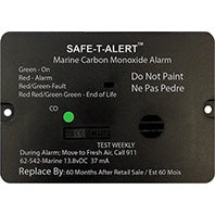 MTI Industry 62-542-BL-MARINE Carbon Monoxide Detector; Safe-T-Alert ™; Flush Mount Detector; Alerts To Leak With Beeping; Without Digital Display; 13.8 Volt DC; Black; 4-1/2 Inch Width x 3-1/4 Inch Height x 1-1/4 Inch Thick