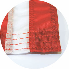 Taylor Made 8118 Flag -  Marine Series -  US Yacht Ensign Flag -  18 Inch Length x 12 Inch Height -  Nylon Fabric -  With Brass Grommets -  Four Needle Flyend