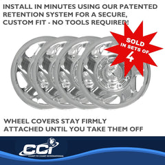 Coast2Coast: IWC13416C Wheel Cover -  16 Inch -  5 Directional Spoke -  Chrome Plated -  Plastic -  Set Of 4
