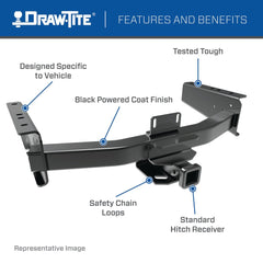 DRAW TITE - Trailer Hitch Rear; Ultra Frame ®; Class V; Square Tube 3-Piece; 2 Inch Receiver - 41944