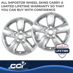 Coast2Coast: IWCIMP361X Wheel Skin -  IMPOSTOR ® -  20 Inch -  5 Spokes -  Snap-On -  Plated -  Chrome -  ABS Plastic -  Set Of 4