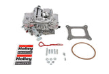 Holley Performance 0-80457S Carburetor; 4 Barrel; 600 Cubic Feet Per Minute (CFM); Square Bore Flange; Electric Choke; Vacuum Secondaries; Gasoline; Shiny Zinc
