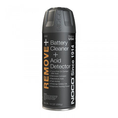 Noco E404 Battery Terminal Cleaner; Use To Remove Corrosive Elements From Battery Terminals/ Cables/ Hold-Downs And Battery Boxes; Acid Detector; Spray; 14 Ounce; Aerosol Can; White Color; Assures Maximum Current Flow And Reduces Potential Voltage Leakage