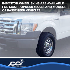 Coast2Coast: IWCIMP80X Wheel Skin -  IMPOSTOR ® -  17 Inch -  8 Spokes -  Snap-On -  Plated -  Chrome -  ABS Plastic -  Set Of 4
