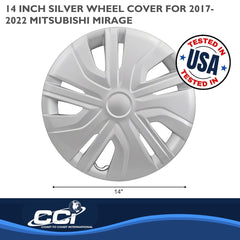 Coast2Coast: IWC49514S Wheel Cover -  14 Inch -  10 Spoke -  Silver -  Plastic -  Set of 4
