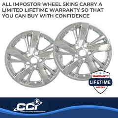 Coast2Coast: IWCIMP378X Wheel Skin -  IMPOSTOR ® -  17 Inch -  5 Double Spokes -  Snap-On -  Plated -  Chrome -  ABS Plastic -  Set Of 4