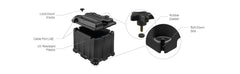 Noco HM426 Battery Box; Fits Dual 6 Volt Group Batteries; Black; Polyethylene Plastic; Full Flow Ventilation; With Captive Lid; Large Cable Entry Holes; Impact Resistant To -40 Degree Fahrenheit