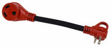 Valterra A10-1530 Power Cord Adapter -  Mighty Cord ™ -  For Connecting RV Power Inlet To Standard Power Source -  15 Amp Male To 30 Amp Female -  15 Amp -  12 Inch Dog Bone -  Non Locking -  Not Waterproof -  Without Lighted Ends -  With Finger Grip On Male End -  Without Retail Package