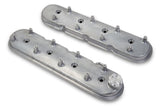 Holley Performance 241-88 Valve Cover; For Use With GM LS Engines; With Billet Aluminum Oil Fill Cap; With OEM Style Baffle; Natural Cast; Aluminum; Set of 2