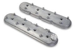 Holley Performance 241-88 Valve Cover; For Use With GM LS Engines; With Billet Aluminum Oil Fill Cap; With OEM Style Baffle; Natural Cast; Aluminum; Set of 2