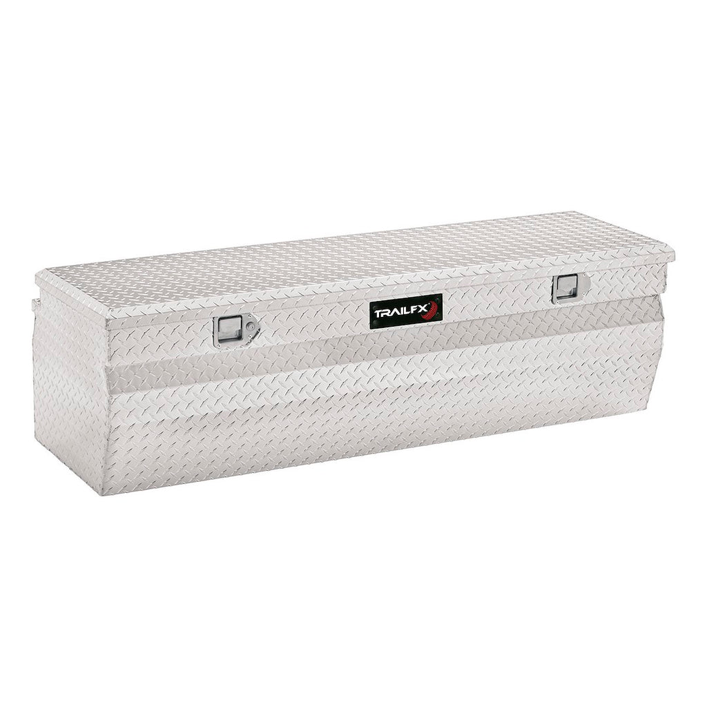 TrailFX 150601 Tool Box -  Chest -  Single Lid With Struts -  Diamond Tread -  Bright -  Polished 16 Gauge Aluminum -  19-7/8 Inch Length x 60 Inch Width x 18-1/2 Inch Height -  12.0 Cubic Foot Capacity