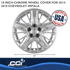 Coast2Coast: IWC47218C Wheel Cover -  18 Inch -  5 Split Spoke -  Chrome Plated -  Plastic -  Set Of 4 -  Lug Covers