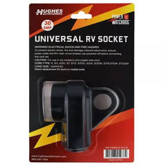 Hughes Auto 30ASOCKET Power Cord Plug End; Replacement Plug; 30 Amps; Female Ends; With Plug Head Handle Grip; Black