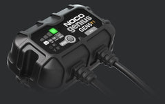 Noco GEN5X1 Battery Charger; For 12 Volt Batteries; 1 Bank Onboard Charger; 120 To 240 Volt AC/ 50 To 60 Hz; 5 Amp Charging Current; 5.1 Inch Length x 1.9 Inch Width x 3.8 Inch Height; With Two Self-Tapping Screw