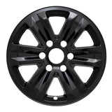 Coast2Coast: IWCIMP387BLK Wheel Skin -  IMPOSTOR ® -  17 Inch -  6 Spokes -  Snap-On -  Painted -  Gloss Black -  ABS Plastic -  Set Of 4