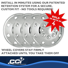 Coast2Coast: IWCAL160SS Wheel Cover -  16 Inch -  Stainless Steel -  Set Of 4