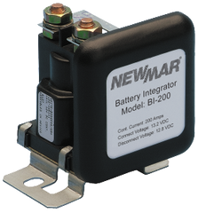NewMar BI-200 Battery Isolator; Used To Charging Of Two Separate Banks From Single Source; 200 Amp Continuous/ 600 Amp Peak Current; With 5/16 Inch Copper Alloy Stud; 3-1/4 Inch Width x 2-1/2 Inch Depth x 3 Inch Height; CE Certified; 12 Volt DC; -40 To 85 Degree Celsius Control Operating Temperature/ -28 To 48 Degree Celsius Control Operating Temperature