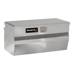 TrailFX 150361 Tool Box -  Chest -  Single Lid With Struts -  Diamond Tread -  Bright -  Polished 16 Gauge Aluminum -  36 Inch Length x 19-7/8 Inch Width x 17-1/8 Inch Height -  7.2 Cubic Foot Capacity