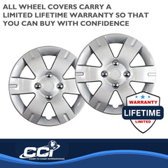 Coast2Coast: IWC43615S Wheel Cover -  15 Inch -  6 Spoke -  Silver -  Plastic -  Set Of 4 -  Standard Leg