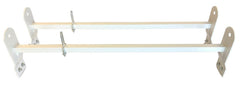 TrailFX FCLR004W Ladder Rack -  TFX Universal Van Racks -  600 Pound Capacity -  Universal 2 Bar 53 To 63 Inch Adjustable Length -  Powder Coated -  White -  Steel -  Fits Vans With Gutters