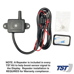 Truck System Technology (TST) TST-507-FT-6-C Tire Pressure Monitoring System - TPMS; 507 Series; For Use On Metal Valve Stems And For RV And Trailer Applications; 6 Flow Thru Sensors; 3-1/2 Inch TST Wide Screen Color Display; With Audio And Visual Alerts; With Two Installation Wrenches/ Rubber Display Mount/ Suction Cup Display Mount/ USB And 12 Volt Charging Capabilities/ Detailed User Manual/ One 507 Repeater