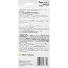 Permatex 80335 Exhaust System Repair Kit; Use To Seal Holes And Leaks In Mufflers/ Tailpipes/ Joints And Catalytic Converters; Withstands Up To 2000 Degree Fahrenheit; 3 Ounce Tube; Single